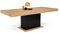 IDMarket - Esstisch, ausziehbar, rechteckig, Eden, 8-12 Personen, Holz und Schwarz, 200 – 250 cm