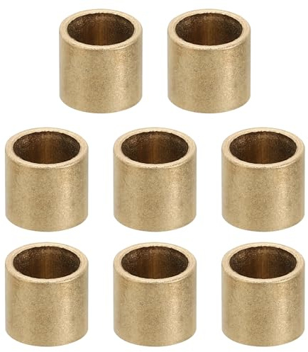 PATIKIL M8 Messing Abstandshalter 8 Stück Rund Distanzhülsen 8mm ID x 10mm OD x 8mm L Ohne Gewinde Unterlegscheiben für 5/16 Zoll oder M8 Schraube Rundestangen Montage Mainboard Maschinen