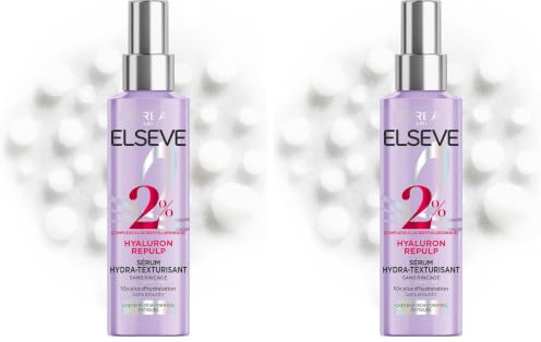 L’ORÉAL PARIS - Sérum Hydra-Texturisant pour Cheveux Déshydratés et Fatigués - Hydratation 72H - À l'Acide Hyaluronique - Elseve Hyaluron Repulp - 150 ml