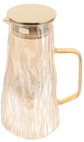 Alipis Pichet En Verre Robuste Avec Couvercle Infuseur À Fruits Bouteille Deau Pichet À Thé Glacé Distributeur Deau Robinet Usage Domestique