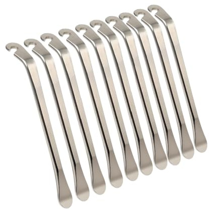 10 palancas de neumáticos de metal para bicicleta, palancas para desmontar neumáticos, palanca de neumático de metal, palancas para neumáticos de acero al carbono de alta densidad para bicicleta