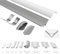 Tivendis Led Alu Profil 2 m ER20 Komplett Set für Strip/Streifen bis 20 mm breit | Abdeckung satiniert milchig, Endkappen, Befestigungclips | L-Form Winkel Ecke Winkelprofil 5er SET