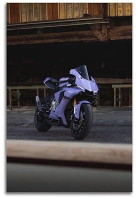 Superbike-Poster R1, Motiv: Sportbike, Motorrad, dekorative Leinwand, Familienschlafzimmer, Kunstwerk, Bild, Gemälde, 60 x 90 cm, Lila