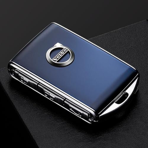WQIUTT Auto Schlüsselgehäuse für Volvo xc60 s90 s60 xc90 xc40 v40 Fernbedienungen Schlüsselanhänger Tasten Schlüssel Hülle Cover Schutzhülle Abdeckung Schlüsseletui,B