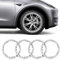 Modell Y Radfelgen-Schutz für Tesla Model Y 19-Zoll Gemini-Räder – Streifen zur Vermeidung von Bordstein-Schäden – Set aus 4 Felgenschutzern, (Silber)