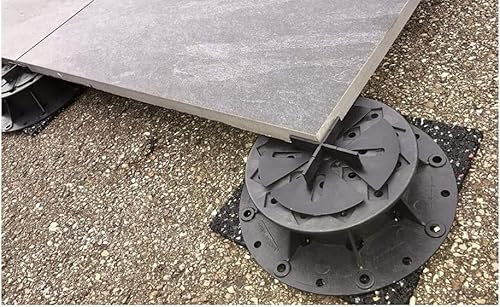 Heavy Duty Adjustable Pedestal Ceramic Stone Concrete Tiles -Outdoor Tiles-Basic for Patio (10 Pack) (133mm - 225mm) Supports 2000kg