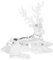STOBAZA Einzigartige Rentier-skulptur Acryl-Rentier-Hirsch-Ornamente Weihnachts-Hirsch-Statue für Tischdekoration