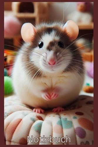 Notizbuch Farbratte, Buch: Das perfekte Geschenk für Farbratten Liebhaber & Fans, mit Rattenmotiv, Ratten Mom: Tagebuch, Journal, Taschenbuch, ... blanko, Accessoires, Deko,Damen,Herren