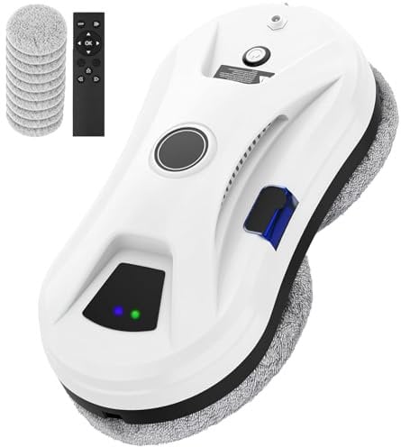 Window Cleaner Robot, 5600Pa Intelligent Window Cleaning Robot,3 Cleaning Modes, Smart Navigation, Multiple Safety System,Edge Detection,for High-Rise Windows Ceiling,Outdoor Indoor