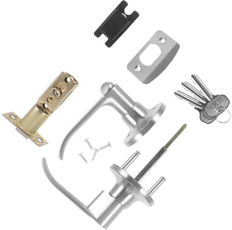 KONTONTY 1 Ensemble Serrure pour Porte Intérieure Verrou pour Chambre Salle de Bain Durable Compatible avec Portes Épaisseur