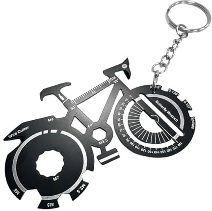 Fahrrad Flaschenöffner, Schlüsselbund Flaschenöffner, Multifunktions Bieröffner, Tragbares Outdoor Werkzeug für Radfahrer, Fahrrad Deko, Schraubendreher, Schraubenschlüssel, Geschenke für Radfahrer