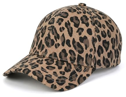 NiceNaiils Leopard Baseball Cap Damen Herren Kappe Verstellbar Baseballkappe Draußen Sun Mützen Visoren Athletic Baseball Fitted Cap Trucker Cap, M（56-58cm）