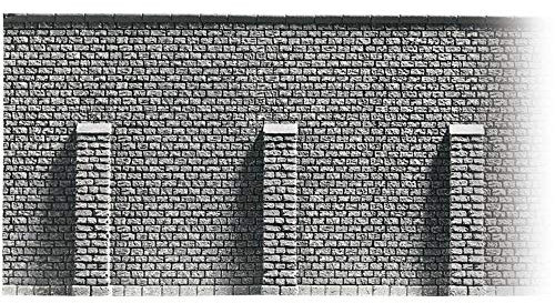 NOCH Stützmauer, Hartschaum Steinmauer Profi Plus, 25,8 x 9,8 cm ideal für Spur TT Modellbau