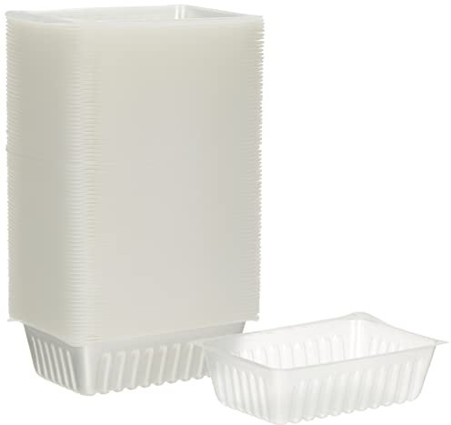 GUILLIN - CAISSIPACK BT750, 1 Lot de 250 Plateau Charcutière 750cc, Polystyrène, Transparent, 17,6 x 11,6 x 4,9 cm, Translucide