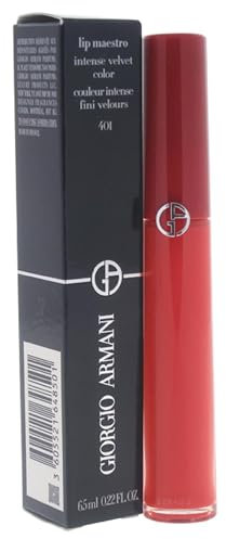 Giorgio Armani Lip Maestro Intense Velvet Color Lip Gloss for Women, The Tibetan Orange, 0.22 Ounce