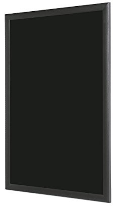 Bi-Office Tabelle Klassisches Schwarz mit Rahmen Wildkirsche, 1200 x 900 mm