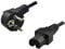 LogiLink,CP105,Netzkabel, AA8Schutzkontaktstecker 90°auf Warmgerätebuchse IECC15, 2m, schwarz