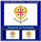 Sardinien Region Flagge Regione Sardegna, Italien sardischen Italia 10,2 cm (100 mm) Vinyl Bumper Aufkleber, Aufkleber X1 + 2 Bonus