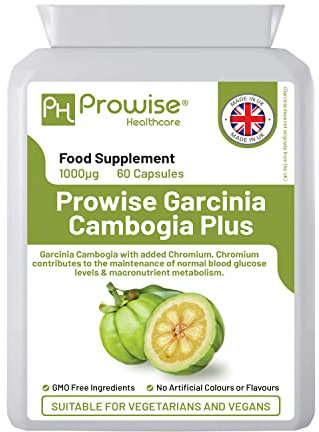 Garcinia Cambogia 1000mg 60 Kapseln - UK Hergestellt | GMP-Standards von Prowise Healthcare - Geeignet für Vegetarier und Veganer