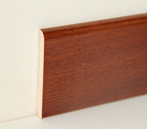 Hobby Legno - Battiscopa Rivestito In Legno Di Mogano Verniciato Naturale mm. 75X10X2400 Nr. 2 pezzi totale metri 4,80.
