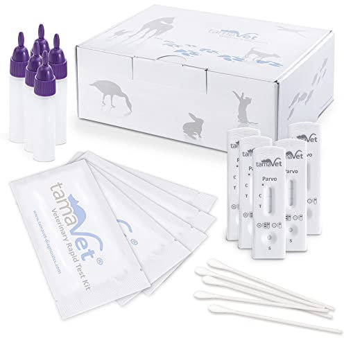 tamaVet® 5X Schnelltest Parvovirus für Hunde und Katzen - Selbsttest zum Nachweis von Parvovirose