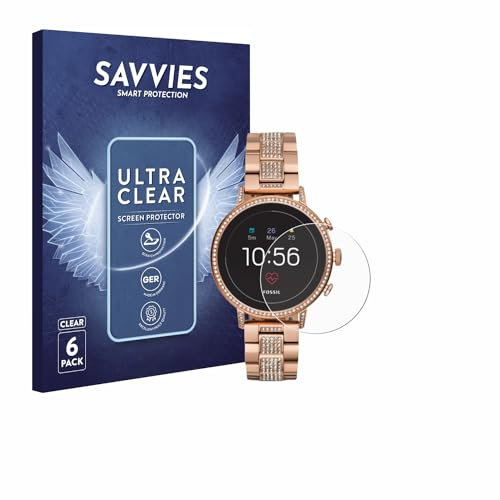 savvies Protection Ecran pour Fossil Q Venture HR (4.Gen) 6 Pièces - Film Protection Ultra Clair