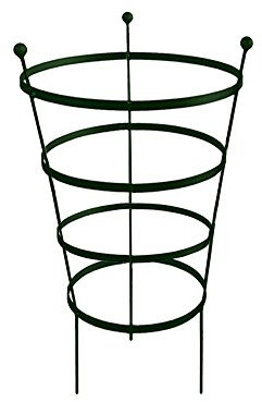 Garden Pride Peony Cage Plant Support - Available in plastic coated or raw steel, designed to rust - Heavy Duty Peony Cage plant Support (92cm Tall - Pack of 1, Plastic Coated in Black)