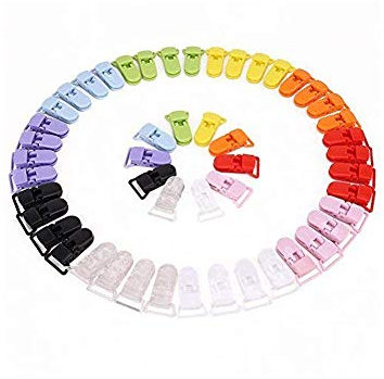 80 Pièce Plastique Pince à Sucette Bretelle Attache Clip Sucette Accroche