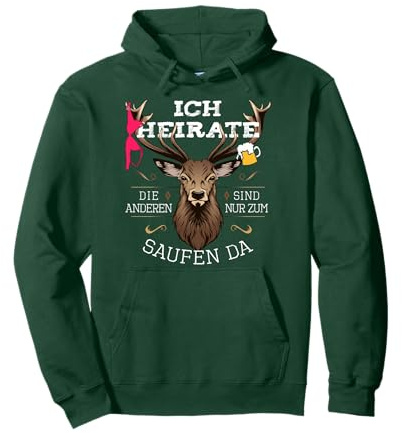 Ich heirate JGA Junggesellenabschied Männer lustige Sprüche Pullover Hoodie