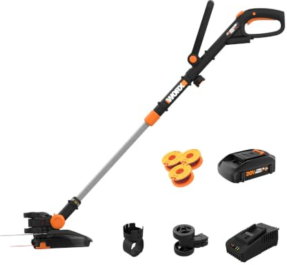 Worx 3-in-1 Cordless String Trimmer/Edger/Mini Mower, 12, 20V, WG170.2 | Electric Weed Wacker, Command Feed, 5.5 LBS, Battery & Charger Included