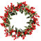 BESPORTBLE Weihnachtskranz Rote Beere künstliche Beere Holly Berry grüne Blätter Türkranz Wandkranz Adventskranz für Winter Weihnachten Parties Hochzeiten Zuhause Fenster Wand Tür 40 cm