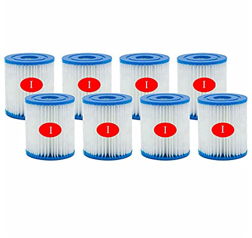 Mscomft Cartuccia Filtro Piscina Bestway Dimensione 1, Cartuccia Filtri per Piscina Gonfiabile, Cartuccia Filtro Facile Sostituzione 3,1 x 3,5 Pollici per Bestway Tipo I (8)