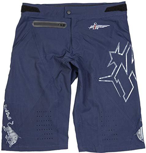 Kini Red Bull MTB Hose - Trail Hunter Shorts – Kurze Herren Downhill Funktionsshorts aus leichtem, atmungsaktivem und wasserabweisendem Material schlicht mit cleveren Extras – Night Sky/Grey - XXXL