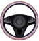 Auto Lenkradbezug Glitzer,MoreChioce Bling Bling Kristall Strass Lenkradhülle Universal Lenkrad Abdeckung Rutschfeste Lenkradschoner Bequeme PU Leder Lenkradschutz Durchmesser 38cm,Bunt Rosa