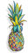 2 Stücke Bunte Ananas Auto Aufkleber Autos Motorräder Fenster Stoßstange Laptop Lkw Wasserdichte Vinyl Aufkleber 13 cm * 5 cm Dekoration Aufkleber