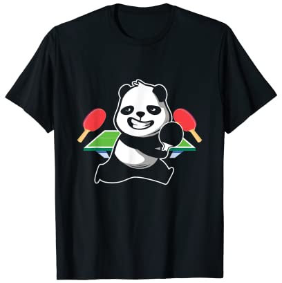 Panda Bear Tischtennisball für Ping Pong Player T-Shirt