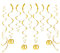 GAKA FAVOR Wirbel Deko Zahl 60 Gold Spiralen Girlande Folien Deckenhänger DoppelSpiral Deko für 60 Geburtstag, Hochzeit, Jubiläum oder Partydeko （20 Stück ）