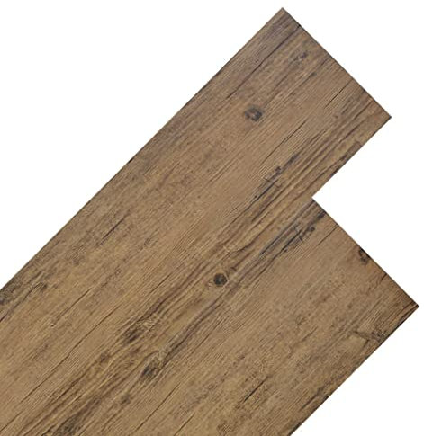 Bodenbelag, PVC-Bodenbeläge, 5,26 m², 2 mm braun, Nussbaum, Vinylfolie für Möbel und Bodenbelag, Dekoration, Balkon, Haus, Wohnzimmer