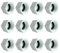HLIWS 12 pezzi 3/4-inch BSP Tappo Blocco Fissaggio Femmina Esagonale,con Rondelle,Rubinetto filettato per elettrodomestico(Filettatura femmina)