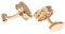 Whoiy Manschettenknöpfe Hochzeit Rosegold, Schmuck Damen Vergoldet Manschettenknöpfe Runder Zirkonia für Männer Smokinghemd Kostenlos Gravieren