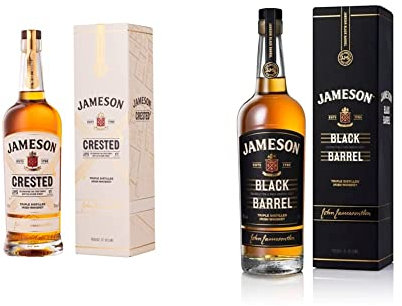 JAMESON Crested Whisky Irlandais - 40%, 70cl & Black Barrel Whisky Irlandais - 40%, 70cl