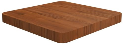 vidaXL Tischplatte Quadratisch Massivholzplatte Eichenplatte Holzplatte Platte Ersatztischplatte Dunkelbraun 40x40x4cm Behandelte Eiche