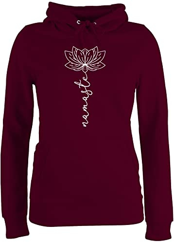 Shirtracer - Pullover Damen Hoodie Frauen - und Wellness Geschenk - Namaste Lotusblüte Yoga Chakra