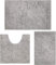 RUN HELIX Ultra Soft Chenille Bath Mat Non Slip, Bath Mat Set 3, Shaggy Bathroom Mats, Super Absorbent Bath Mats for Bathroom, Fluffy Bathroom Mat Set with U-Shaped Toilet Rug (Light Grey)