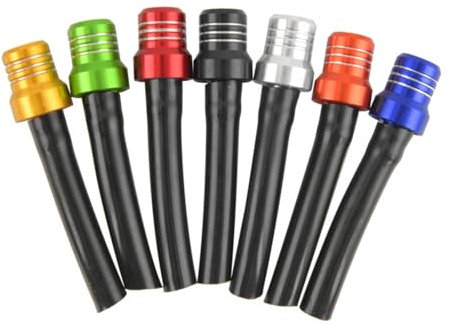 Tankentlüftungsventil, 7 Stück bunter Entlüftungsschlauch, Aluminium Motorrad Kraftstoff Tankdeckel Ventil Entlüftung Schlauch, Kompatibel mit ATV CRF YZF RMZ KLX DRZ Bike Motorrad