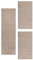 Carpetsale24 Bettumrandung Schlafzimmer 3 teilig Shaggy Hochflor Teppich Beige Bettvorleger Schlafzimmer Bettset: 2 St. 100x200 cm | 1 St. 80x250 cm - Teppich Läufer Set Einfarbig Design