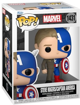 Funko Pop! Marvel: Split - Captain America A/Steve R - Marvel Comics - Vinyl-Sammelfigur - Geschenkidee - Offizielle Handelswaren - Spielzeug Für Kinder und Erwachsene - Comic Books Fans