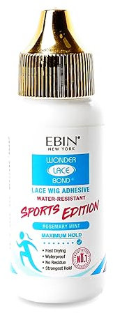 Wonder Lace Wig Adhesive Sports Edition 1.15oz | Invisible Wig Bonding Glue with Rosemary Mint Infused Formula Water & Oil-Resistant, Non-Toxic, Supreme Hold for Secure and Natural-Looking