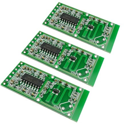 Ferwooh RCWL-0516 RCWL 0516 Mikrowellen-Radar-Sensor, Bewegungserkennungssensor, menschlicher Sensor, Körpersensormodul, Induktionsschalter-Modul, 3 Stück