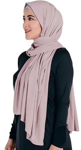 Lina & Lily Maxi Hijab Jersey Premium, Kopftuch Schal Turban für Muslimische Frauen (Nude)